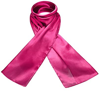 Cloud9Basic - Scialle Sciarpa di Seta Genuina al 100% per Donna (Taglia unica, Rosa Fucsia)