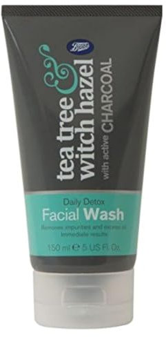 Boots Tea Tree and Witch Hazel Charcoal Facial Face WASH 150ml