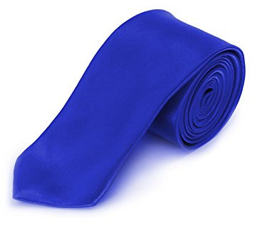 Oblique Unique schmale Krawatte, Farbe wählbar (Königsblau)