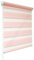 Pink Day and Night Zebra/Vision Window Roller Blind, Choice of 16 Width Sizes 48.5cm overall width x 150cm drop
