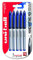 uni-ball 153544673 UB-188-L Air Kugelschreiber, Super-Tinte, fälschungssicher, Füllfederspitze, 5 Stück blau
