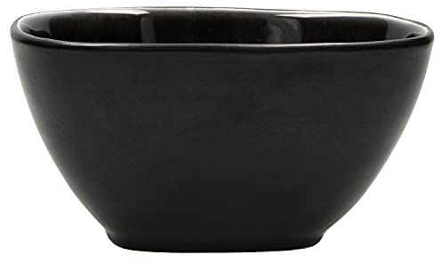 Van Well edle Geschirr Serie Elements | glasiertes Steingut, Farbe:schwarz, Serie Elements:Müslischale 650ml
