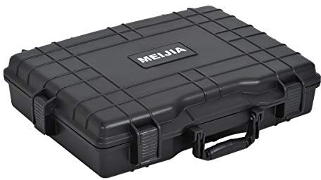 MEIJIA Portable Waterproof Protective Hard Case,Laptop case,Compact Camera Case with Customizable Fit Foam Insert, Elegant Black, Fit for Camera, Drone, Lens, Telescope,Laptop,21.62X17.25X4.87