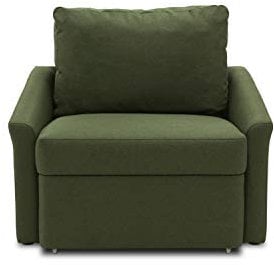 DOMO. collection Sessel Relax, Dauerschläfer, Boxspring Sofa mit Schlaffunktion, Schlafsessel, Gästebett, Schlafsofa 108 x 96 x 86 cm (BxTxH), grün