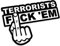 Decus Terrorists F UCK Them XXL 2476 (schwarz) // Sticker OEM JDM Style Aufkleber