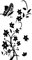 CUNYA 42 x 80cm Flower Decals with Butterfly Wall Stickers, DIY Decorative Self Adhesive PVC Wall Art Stickers for Living Room Bedroom Wardrobe Background Cupboard Refrigerator Wall Stickers