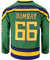 Youth Ducks Movie Shirts Eishockey Trikot, 66 Bombay Green, Klein