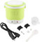 Shipenophy Olla arrocera Multifuncional portátil eléctrica de Acero Inoxidable de 24 V 130 W 1L, Olla de arroz Multifuncional, Olla de Granos de arroz para Camiones(Verde)