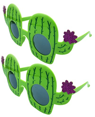 2 Paar Brillen in Kaktus-Form, leicht, Party-Dekorationen (grün), Dekorationen für Weihnachten, Bankett, Feier, Gastgeschenke