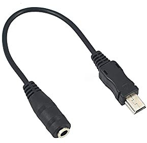 2pcs Mini Meni USB Macho a 3,5 mm Cable de cable de audio femenino Adecuado para Clip Active Clip Micrófono Adaptador adecuado para gopro hero