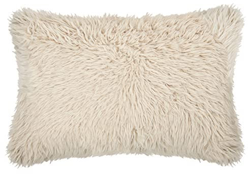 Reborn-Kissenbezug aus Kunstfell – flauschig-voluminöser und langhaariger Fellimitat-Kissenbezug– 40x60cm – 090 Clay – von ’zoeppritz since 1828’