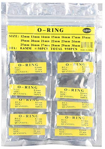 Dichtung für Uhrendeckel, Dichtringe O-ringe Dichtungen der Uhrenrückseite Gummidichtung O Ring Wasserdichte Uhrendichtungen O-Ring Gummidichtscheiben, Uhrenreparaturset Zubehör (0.6mm)