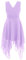 Freebily Enfant Robe de Soirée Cocktail Taille Froncée Double V Cou Asymétrique Robe Danse Ballet Fille Princesse Robes Bustier en Mousseline Doublure Satin Violet 12 Ans