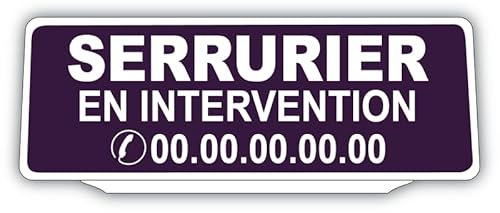 SIGNAL SAFETY Clip Plaque Pare-Soleil Serrurier en Intervention Rétro-Réfléchissant à Personnaliser