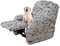 Lydevo Housse de Fauteuil inclinable Extensible Housse de Chaise inclinable Protection inclinable Lot de 4 avec Poches latérales Housse de Fauteuil inclinable Lavable antidérapante,Fleur Noir