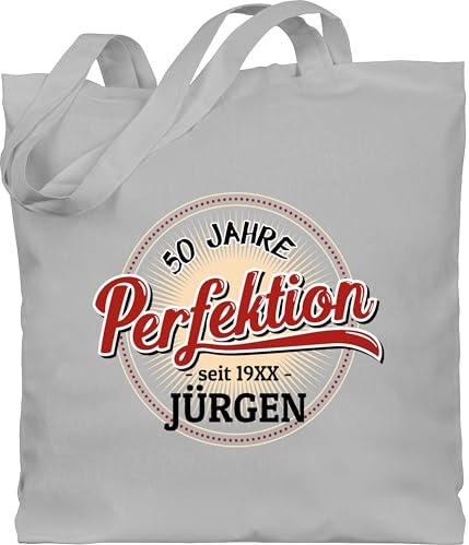 Geschenk mit Namen personalisiert by Shirtracer - Baumwolltasche - 50. Geburtstag - 50 Jahre Perfektion - seit 1976