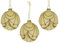 Christbaumkugeln Creme Ornamente Gold 3 Stück Weihnachtskugeln Echt Glas