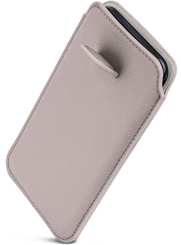ONEFLOW Liberty Case für Xiaomi 12 Lite Handy Einsteckhülle mit Rückzugfunktion, PU Leder Handytasche, Schutzhülle mit Lasche, Sleeve Etui Hülle zum Einstecken, Hellgrau