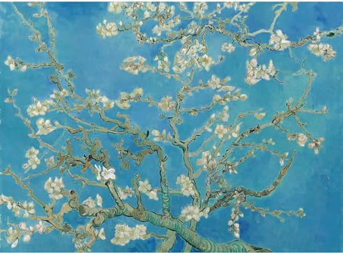 Bristlegrass Wooden Jigsaw Puzzles for Adults 1000 Pieces Van Gogh Famous Paintings - Almond Blossoms Toys Gifts Art Collectibles Decorative Painting Puzzles (1000 pcs)