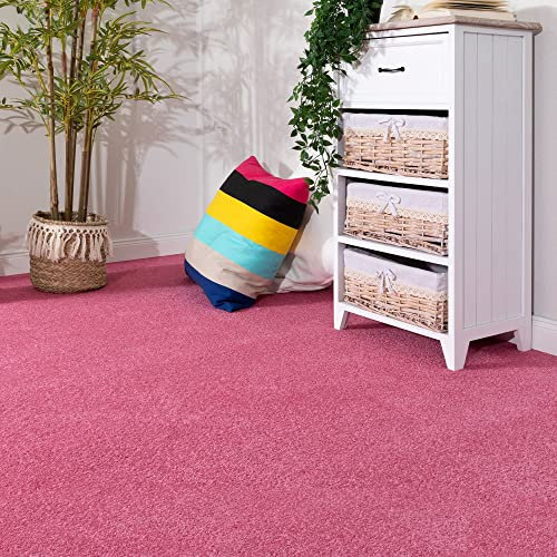 Steffensmeier Teppichboden Ibiza | Auslegware | Kinderzimmer,Wohnzimmer,Schlafzimmer und Jugendzimmer | Pink, Größe: 400x400 cm