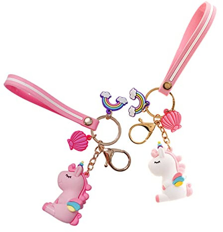 jojofuny 2 Stücke Silikon Keychain Medaillon Keychain Kinder Schlüsselanhänger Neuheit Keychain Charme Keychain Handtasche Charms Rucksack Schlüsselanhänger Liebhaber Taschen Tier