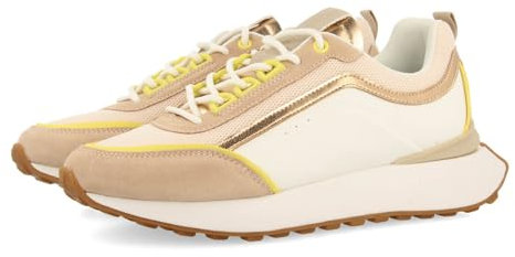 Sneakers Blancas con Detalles Nude para Mujer BALLAGAT