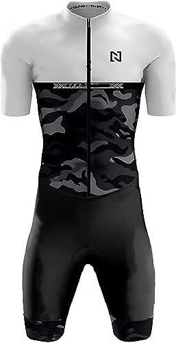 Homme Pro Trifonction Manches Courtes Sports de Plein Air Vêtements de Triathlon, pour Course À Pied, Natation, Cyclisme Body (TYP-3,4XL)