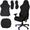 ANBWEHR Housse de Chaise de Jeu, 4 Pièces Housse De Chaise De Bureau avec Accoudoirs Dossier De Chaise Housse De Chaise De Bureau Housse de Chaise d'ordinateur pour Chaise De Gaming Pas De Chaise