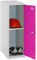 Simon Rack Simonlocker Kommode, klein, 915 x 400 x 500 mm, Amario aus Metall, inkl. Schlüssel, Grau/Rosa