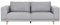 3-Sitzer Sofa Stoffbezug grau mit Holzbeinen 220 cm lang modern skandi Nivala