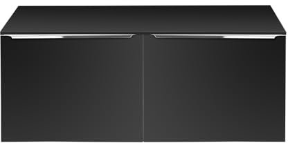 Lomadox Badezimmer Doppelwaschtisch-Unterschrank 120cm, schwarz matt, 4 Schubladen