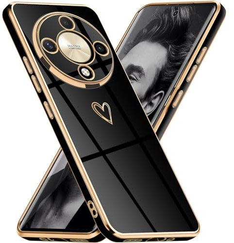 Mkej Cover per Honor Magic 6 Lite 5G, Custodia con Protezione Fotocamera, Cover Ultra Sottile ed Elegante in Silicone TPU, Placcatura Phnom Penh Design Antiurto Case