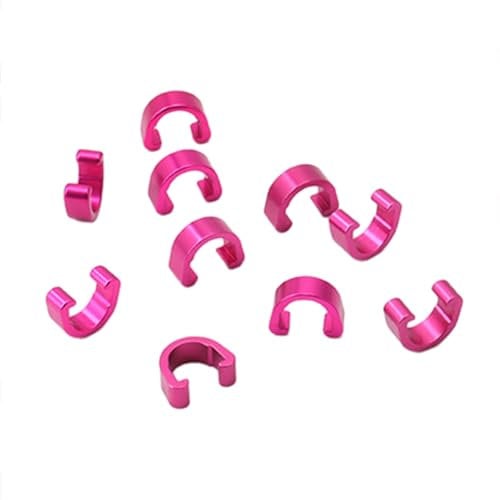 TAZIZI 10Pcs Bike Brake Cable Housing Clip Aluminum Alloy Guide Brake Cable C-clips Guide Clamp For Mountain Bike Road Bicycles Aluminum Alloy Bike Cable C-clips Mountain Bike Gear