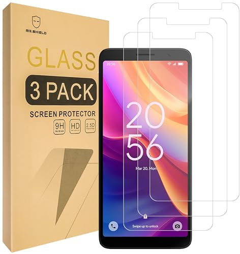 Mr.Shield Verre Trempé compatible avec TCL 501 [Lot de 3] Film Protecteur d'écran Vitre Protecteur 9H Dureté