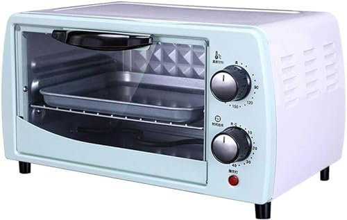 BTURYT Mini Horno de 11 litros, Mini Horno y Horno para Pizza con Parrilla, Azul/Negro, Horno de encimera, tostadora con recordatorio de Tiempo Que Puede Hornear Pan y Pizza