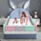 Kidsbuddy 50CM Rausfallschutz Bett，Bettgitter Rausfallschutz，Bettschutzgitter für Kinder,Höhenverstellbar,Einfache Montage,Babybettgitter Kinderbettgitter für Kinder mit Verstärktem Rahmen,1Pcs-Grau