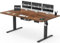 Devoko Höhenverstellbarer Schreibtisch 180x80cm mit Typ-C Ladeanschluss, Schreibtisch Höhenverstellbar Elektrisch, Mobiler Elektrisch Computertisch mit Kabel Management Tray, Vintage-Braun