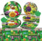 Plants Zombies Birthday Party Supplies Set,81PCS Zombies Party Decoration Cartoon Tableware Includes Paper Plates Cups Napkins Tablecloths Cutlery For 10 Guests For Kids Birthday Party