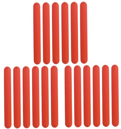 Gogogmee 18 Stk Papa-kreis 80er Schlagarmbänder Slap- -armband Schlaglineal Armband Bulk-armbänder Kinderarmband Schlag Auf Armband Armband Druckknöpfe Bemalen Schlagband Rot Stahl