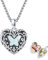 REDSUN Herz Medaillon Halskette 925 Sterling Silber Schmetterling Foto Kette Opal Anhänger Amulett für Damen Fotos Medaillon Herz Schmuck Geschenke für Frauen Mädchen