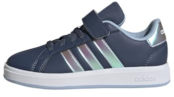 adidas Grand Court 2.0 Shoes Children Schuhe, Preloved Ink/Iridescent/Clear Sky, 32 EU