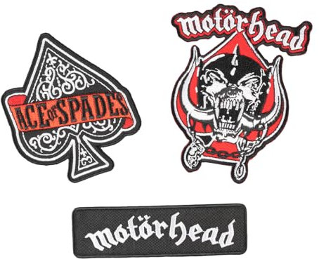 Grupo Erik Patches zum Aufbügeln Bügelbilder für Textilien Motorhead Set 3 Bügelflicken Aufnäher Erwachsene und Kinder - Offizieller Judas Priest Merch