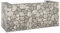 Sufrk Gabion pour poubelles en acier galvanisé 254 x 100 x 110 cm, gabion pour pierre en métal acier galvanisé avec couvercle de jardin extérieur, gabion métallique décoratif avec couvercle de jardin