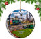 Weihnachtsbaumschmuck 7.3cm, Usa Amerika Pnc Park Pittsburgh Stadt Reise Runde Keramik Ornament Personalisierte Weihnachtsschmuck Lustige Weihnachtsanhänger Für Holiday Neujahr Geschenk Hausdeko