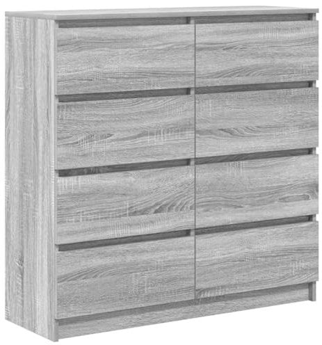 vidaXL Sideboard Grau Sonoma 100x35x99 cm Holzwerkstoff, Kommode, Schrank, Mehrzweckschrank, Anrichte, Beistellschrank, Flurschrank