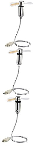 ELAYARD 3 Pièces ventilateur flexible USB ventilateur de table usb home pour ordinateur portable fan alimenté par flexible Black