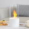 JHY DESIGN Portable Tabletop Fire Bowl Pot with Cylindrical Glass 26cm High Fireplace Clean Burning Bio Ethanol Ventless Fireplaces for Indoor Outdoor Patio Parties Events