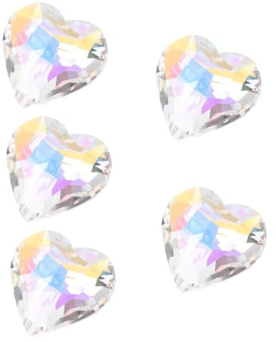 TOYANDONA 5 Stück Herzförmiger Sonnenfänger Gartendekor geformt drinnen Hängende Ornamente Herz hängendes Prisma weihnachtsdeko DIY-Sonnenfänger Anhänger Acryl Transparent