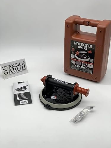 VENTOSA VACUUM A POMPA CON VUOTOMETRO IN VALIGETTA PORTATA MAX 130 KG - RAlMONDI