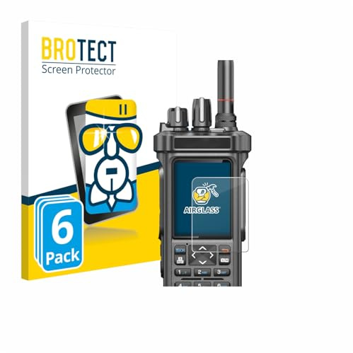 BROTECT Schutzglas für Radtel RT-950 Pro | 6 Stück Transparenter Displayschutz Made in Germany Schutzfolie Panzer Folie Glas 9H Anti-Fingerprint Einfache Montage Clear